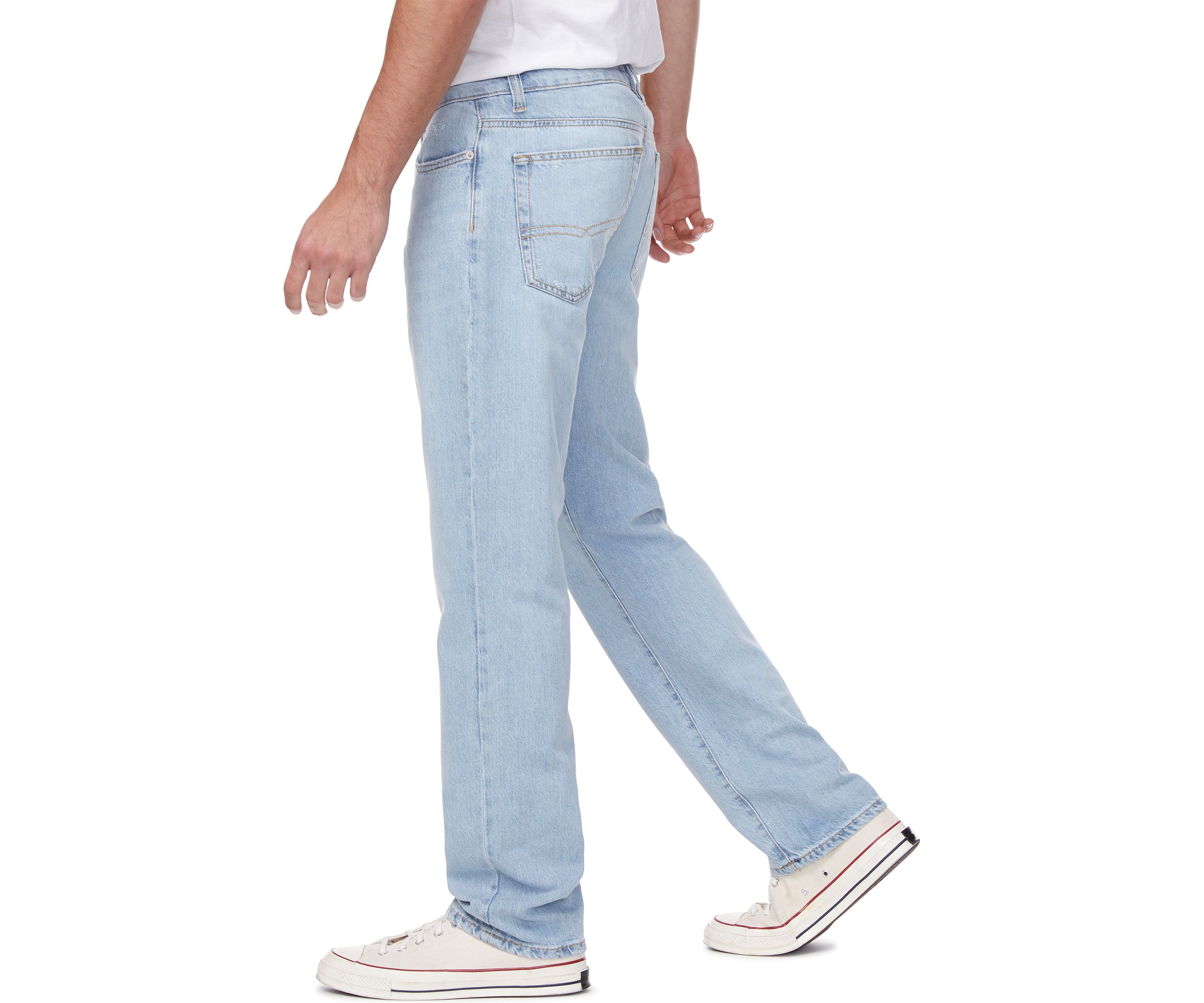 Mens Relaxed Fit Straight Leg Jeans