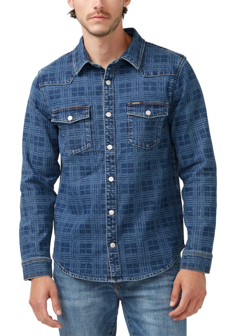 Shane Indigo Long Sleeve Shirt 