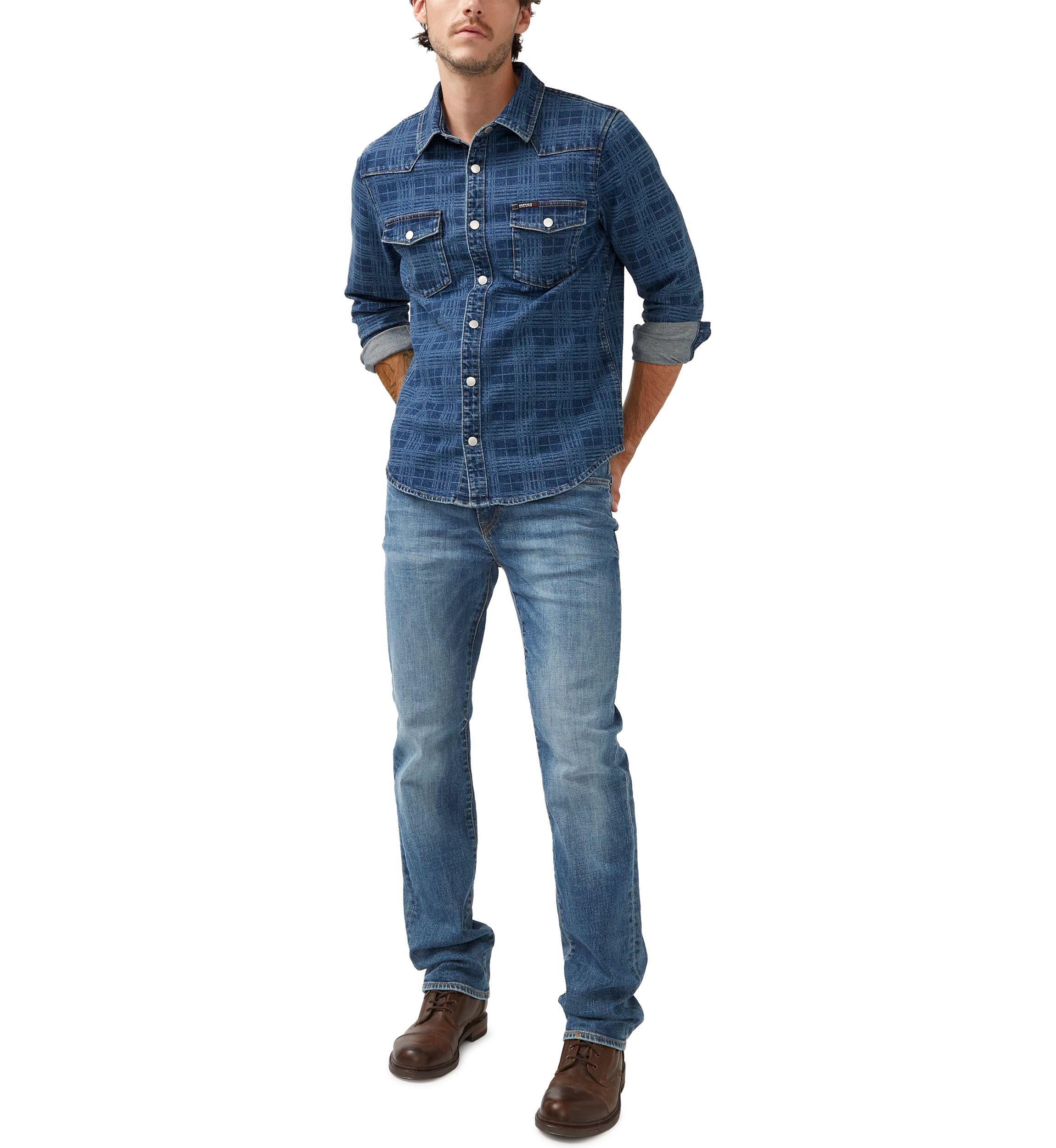 Shane Indigo Long Sleeve Shirt 