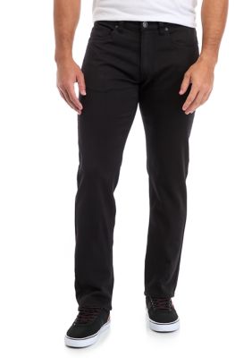 BUFFALO DAVID BITTON Men's Five-Pocket Relaxed Straight Six Pants, Olive Green, Black, 38 x 32