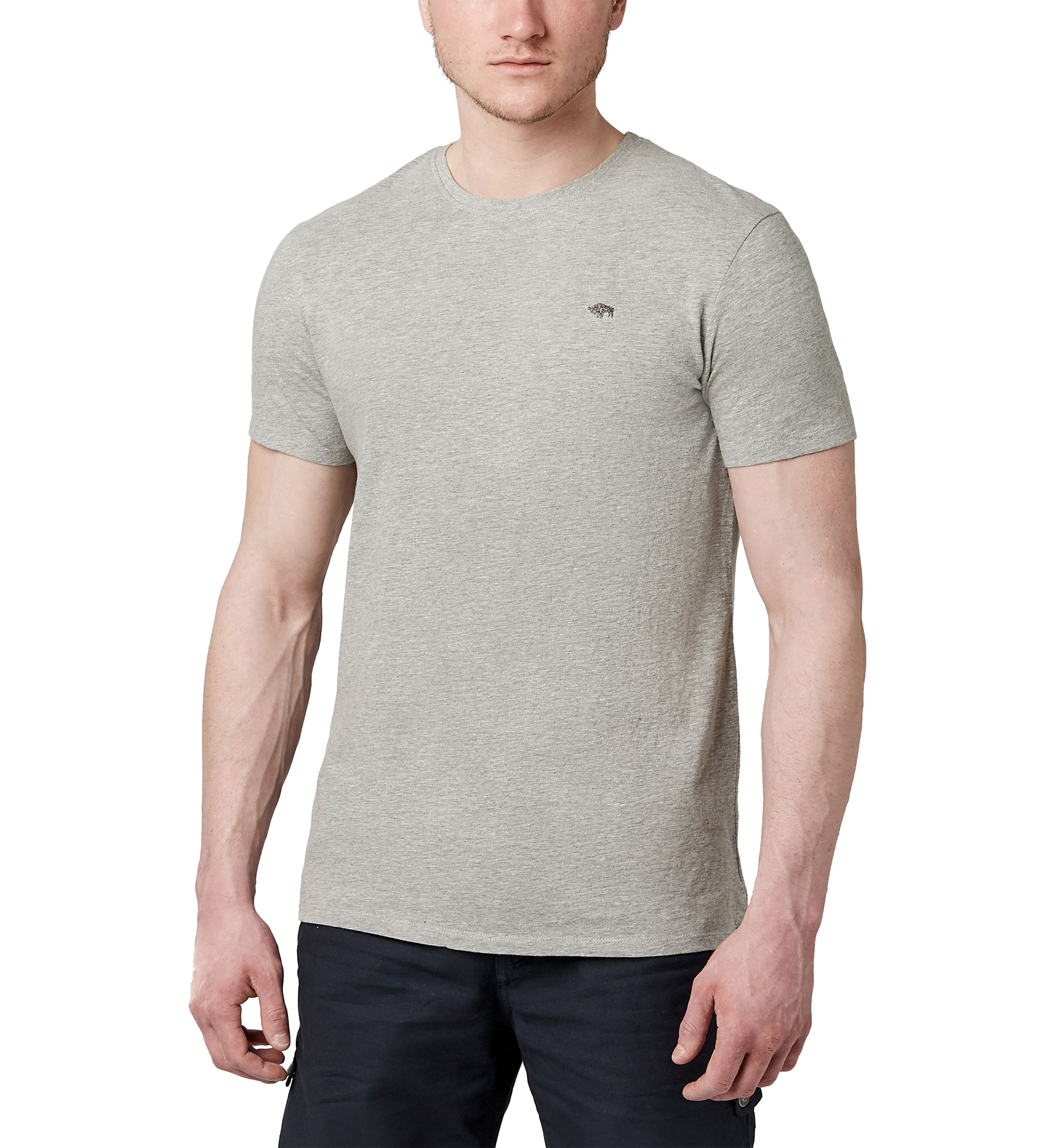 Tawedy Left Check Embroidered Logo Graphic T-Shirt 