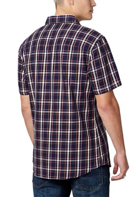 Men's Short Sleeve Sobre Plaid Shirt