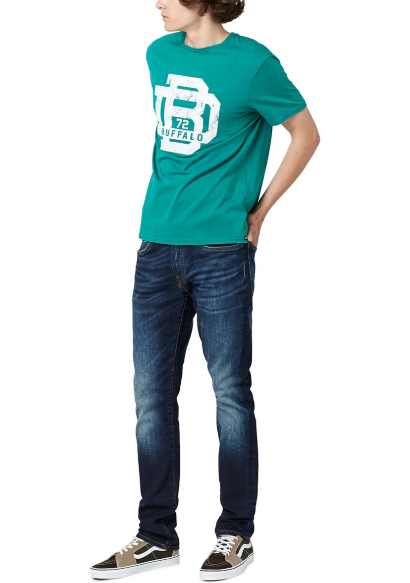 Tobeen Acid Wash Varsity Letters T-Shirt