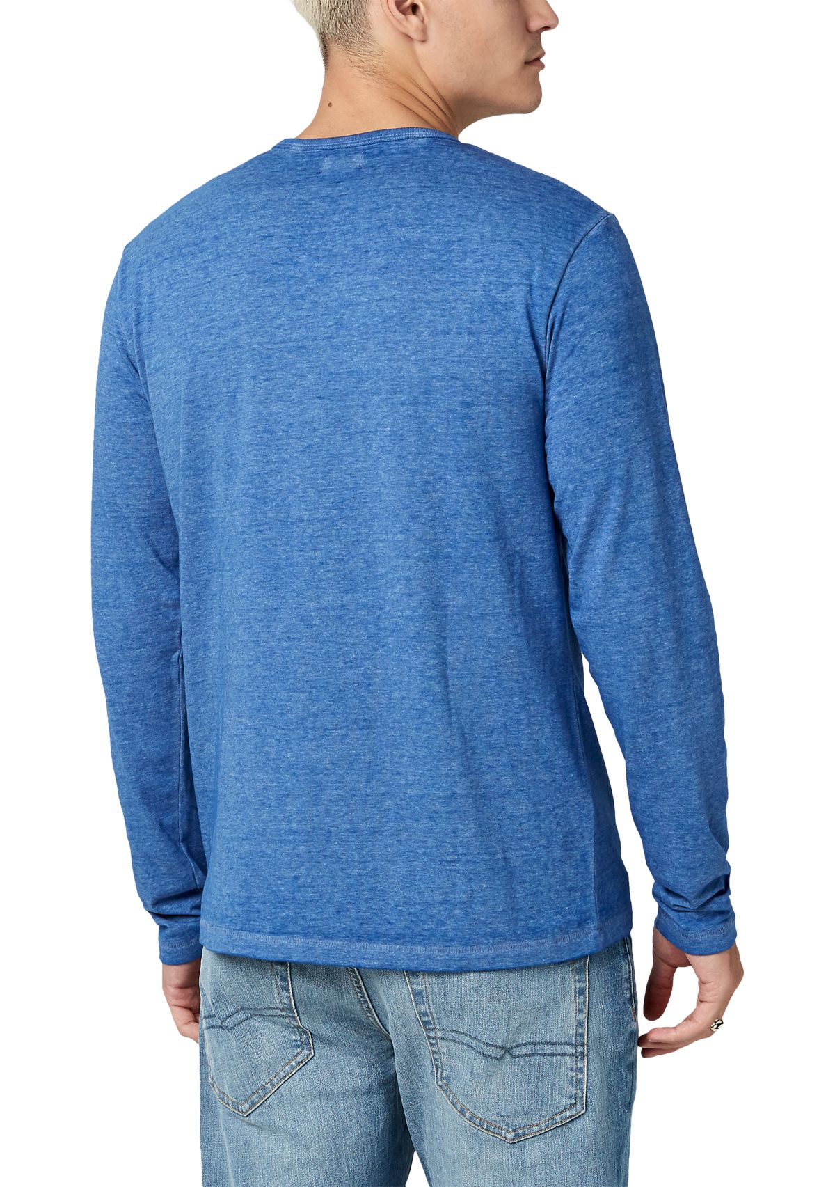 Mens Burnout Jersey Kaduk Henley Shirt