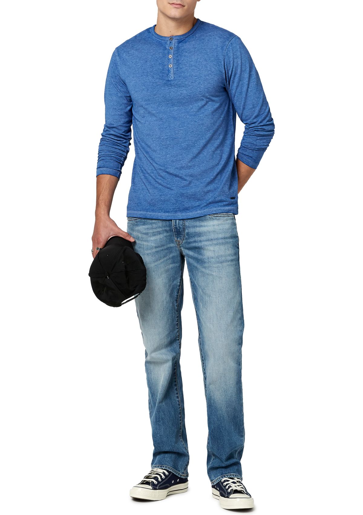 Mens Burnout Jersey Kaduk Henley Shirt