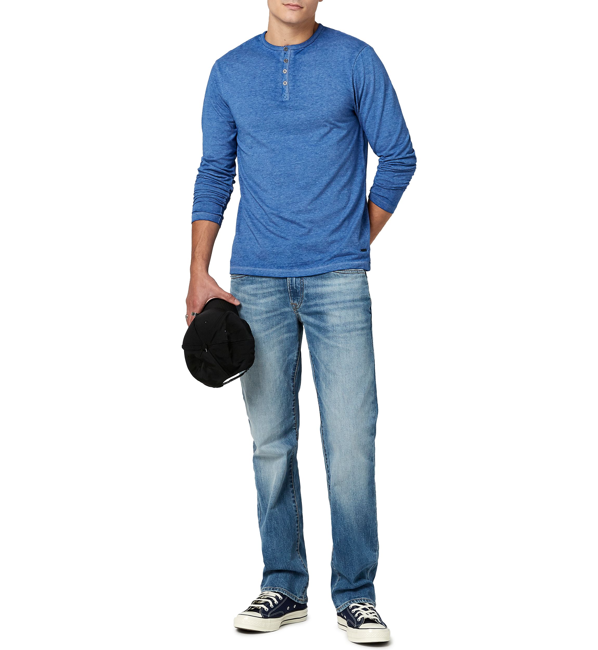 Mens Burnout Jersey Kaduk Henley Shirt