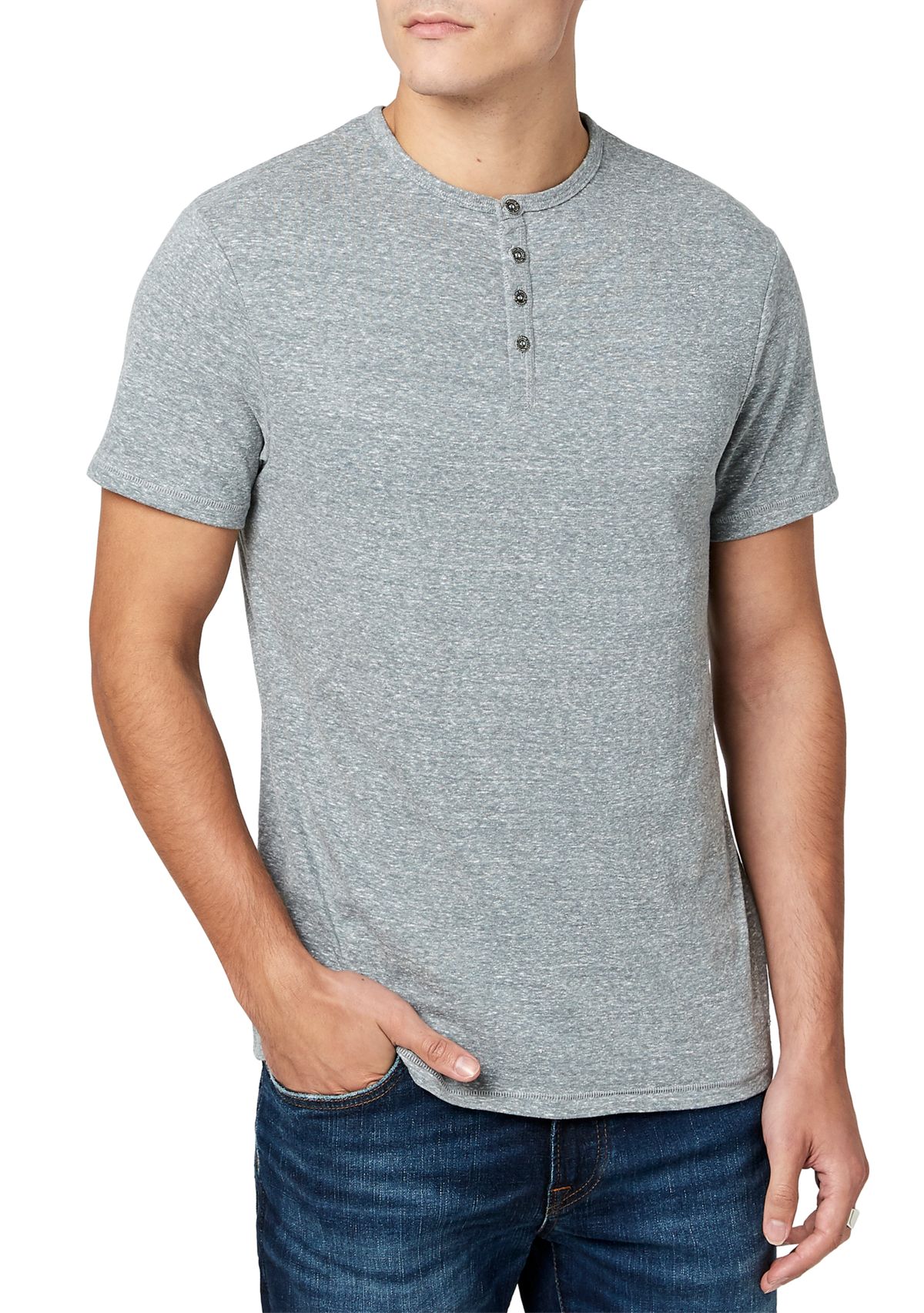 Mens Kamir Short Sleeve Henley Shirt