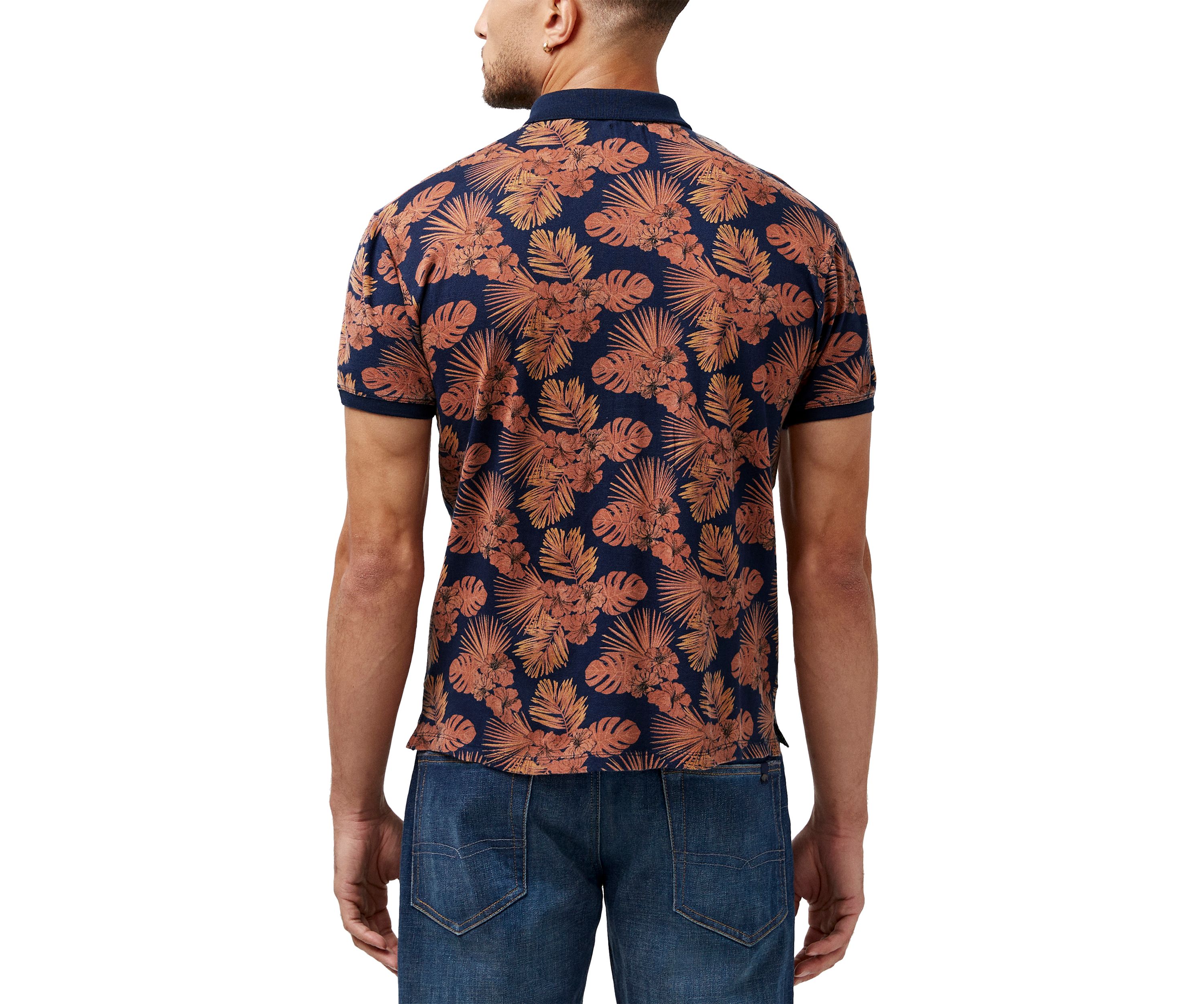 Mens Kisuri Patterned Polo T-Shirt