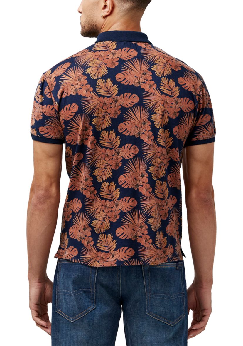 Mens Kisuri Patterned Polo T-Shirt