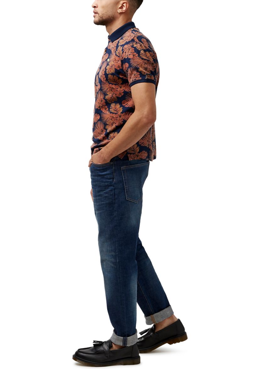 Mens Kisuri Patterned Polo T-Shirt