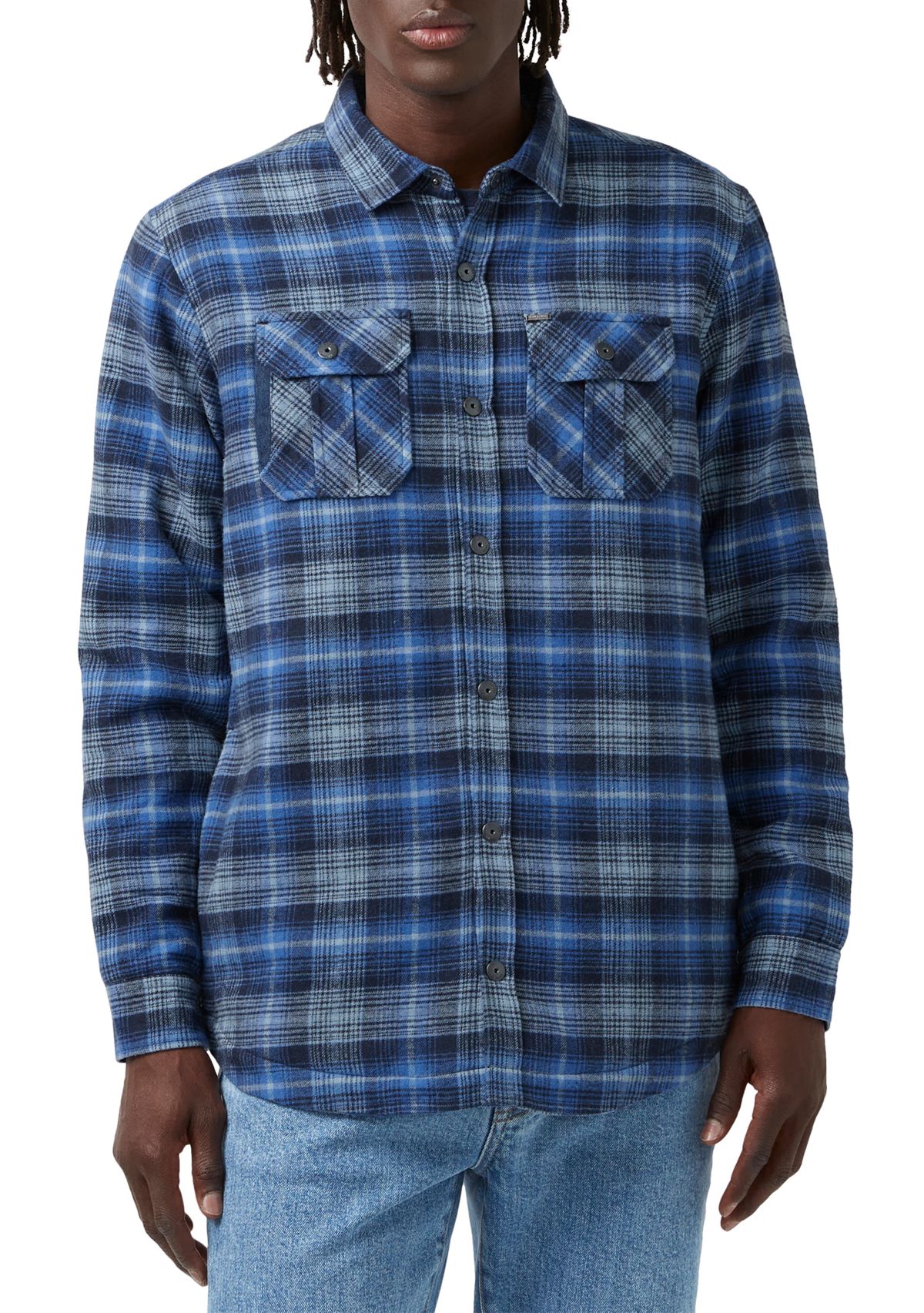 Mens Jaral Blue Shirt Jacket