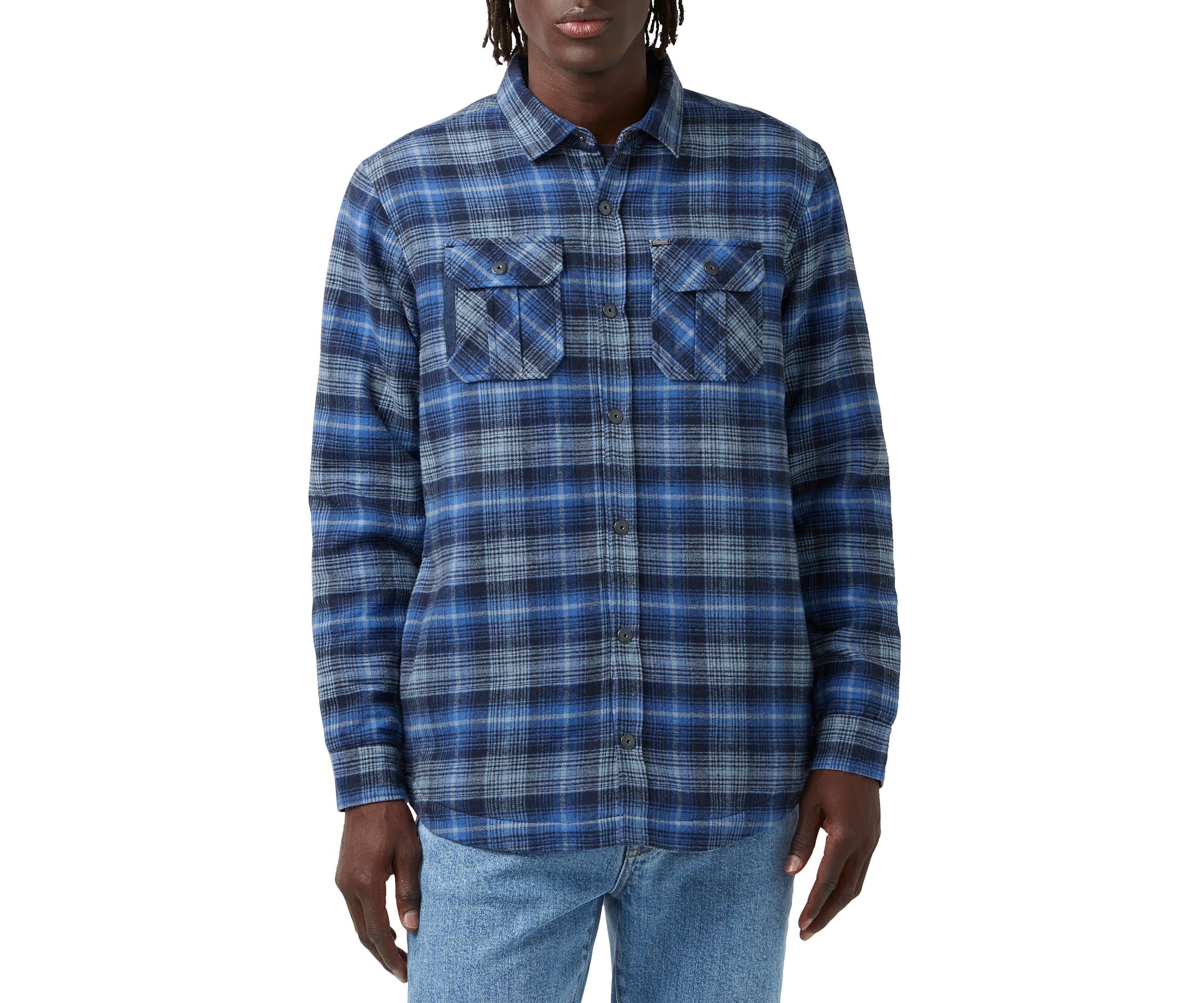 Mens Jaral Blue Shirt Jacket