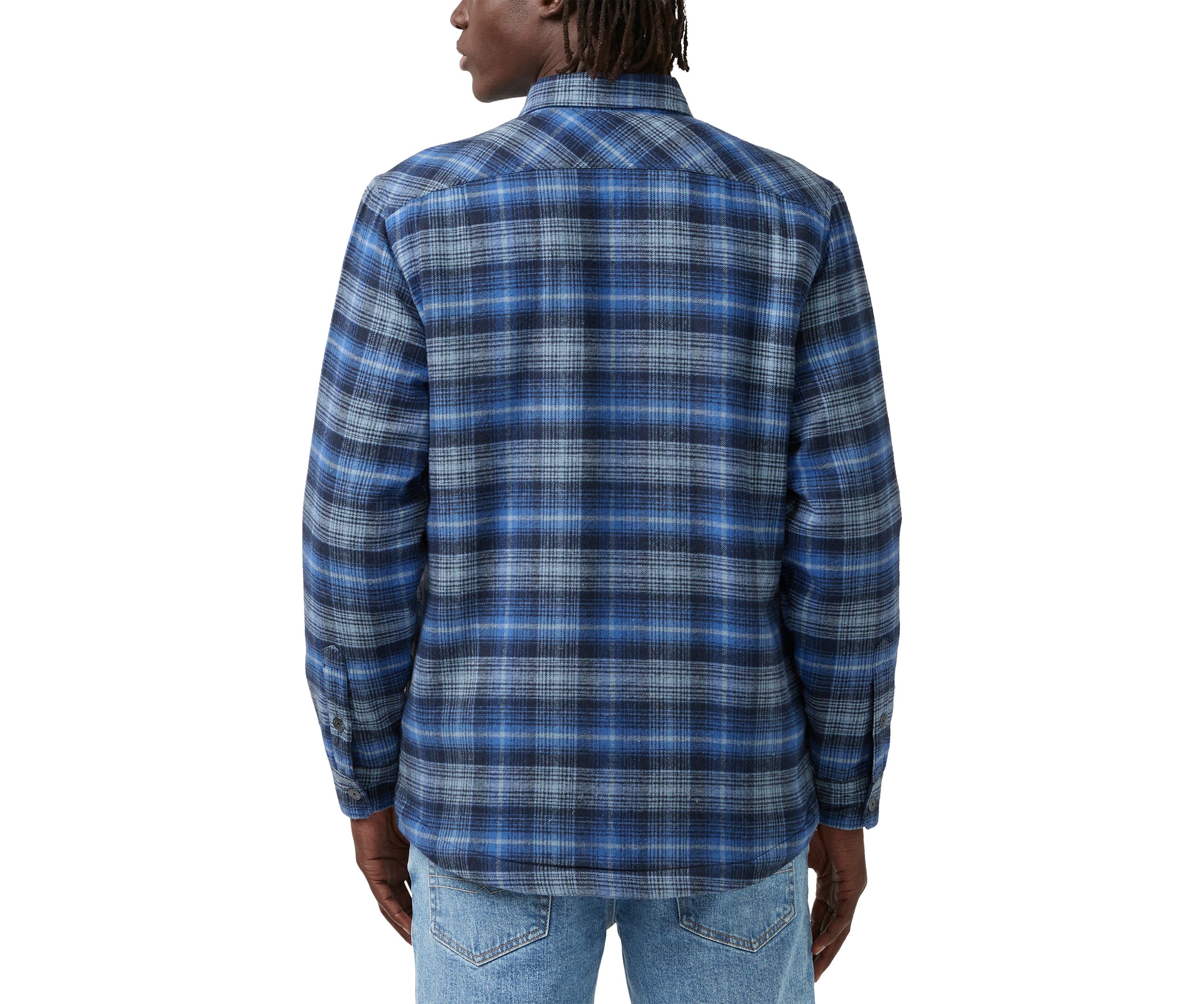Mens Jaral Blue Shirt Jacket