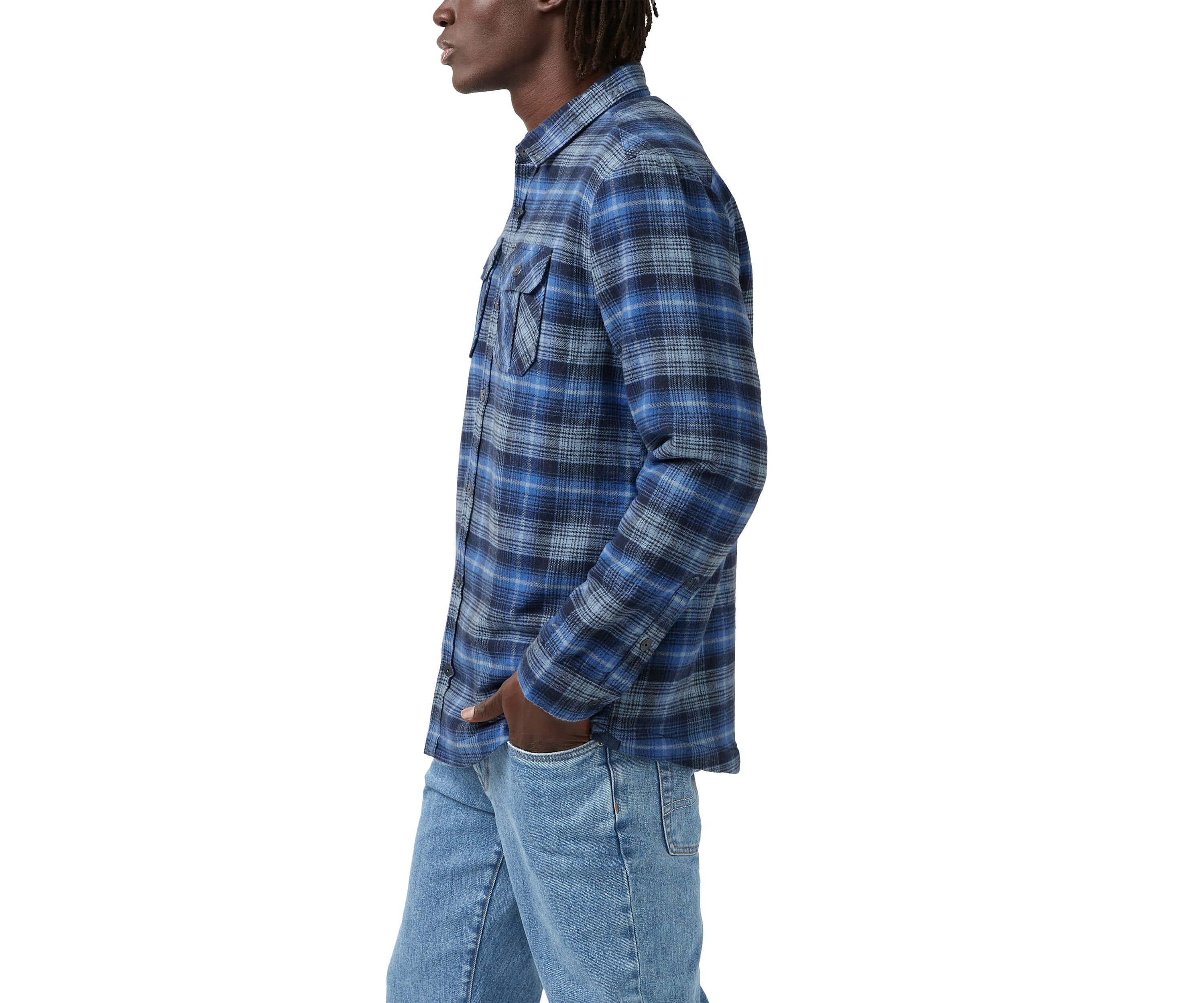 Mens Jaral Blue Shirt Jacket