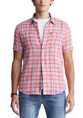 BUFFALO DAVID BITTON Men's Sirilo Plaid Short Sleeve Shirt