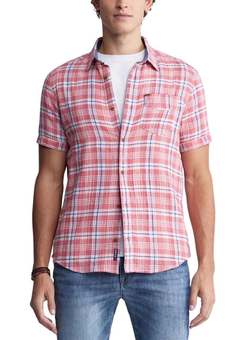 Mens Sirilo Plaid Short Sleeve Shirt