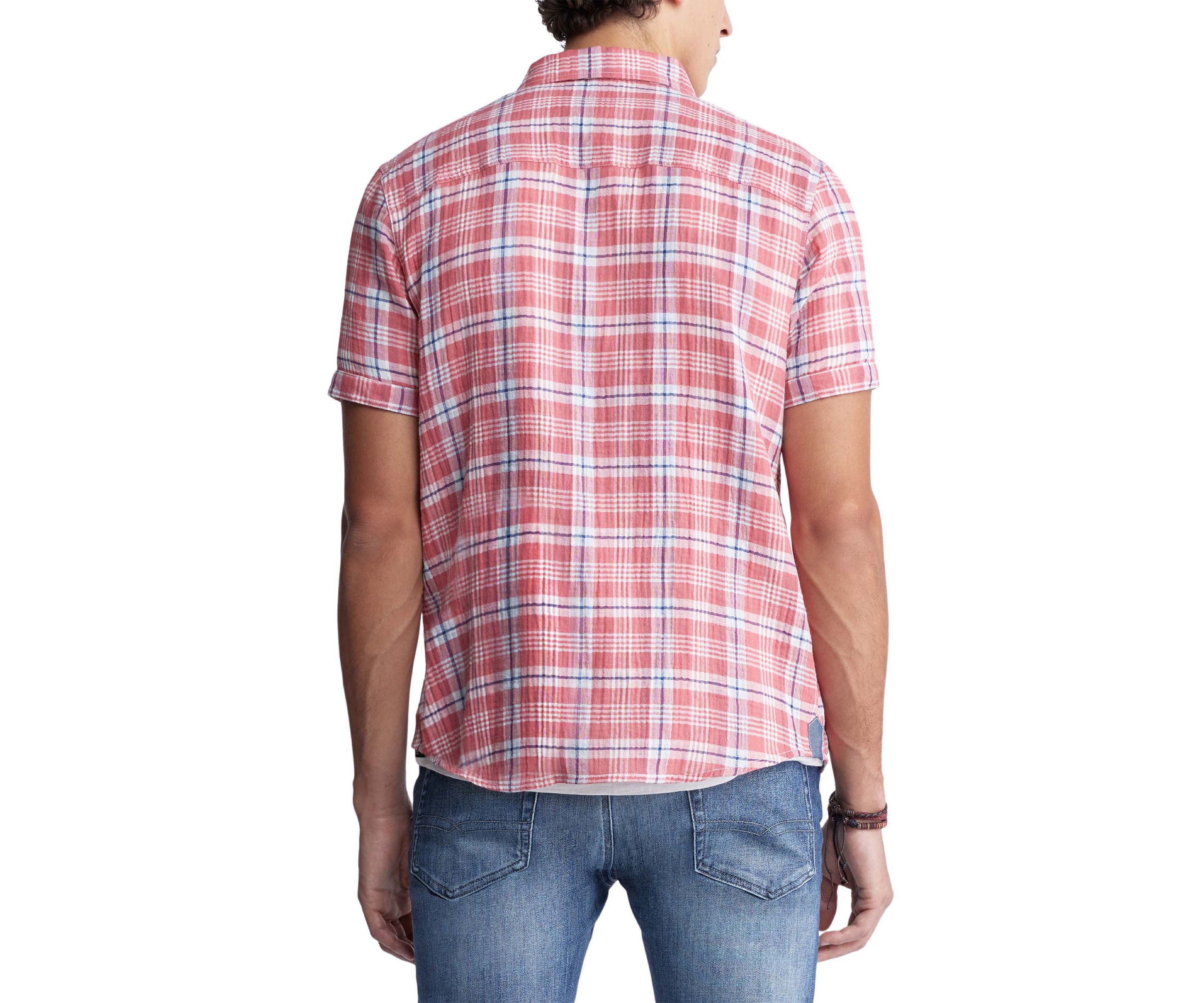 Mens Sirilo Plaid Short Sleeve Shirt
