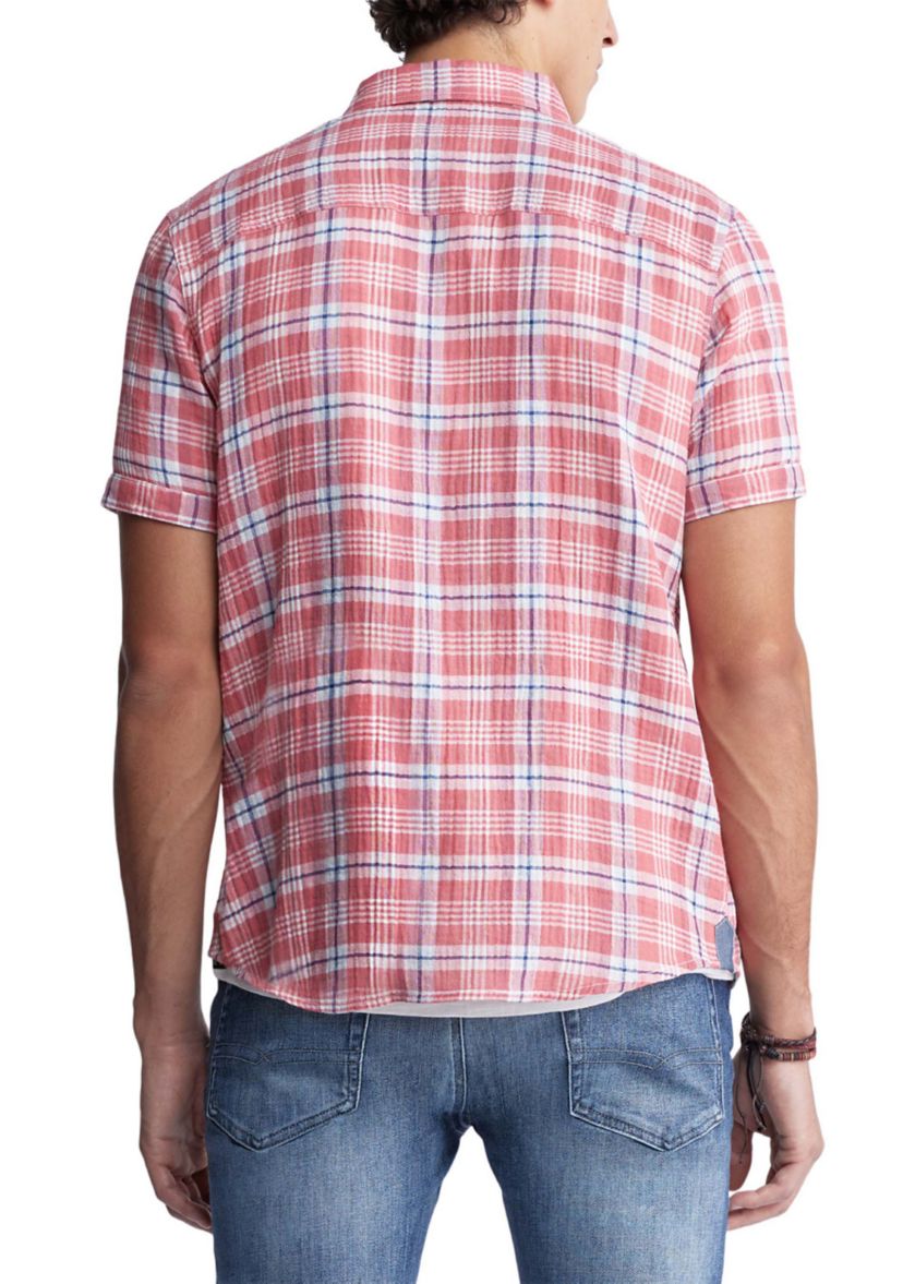 Mens Sirilo Plaid Short Sleeve Shirt