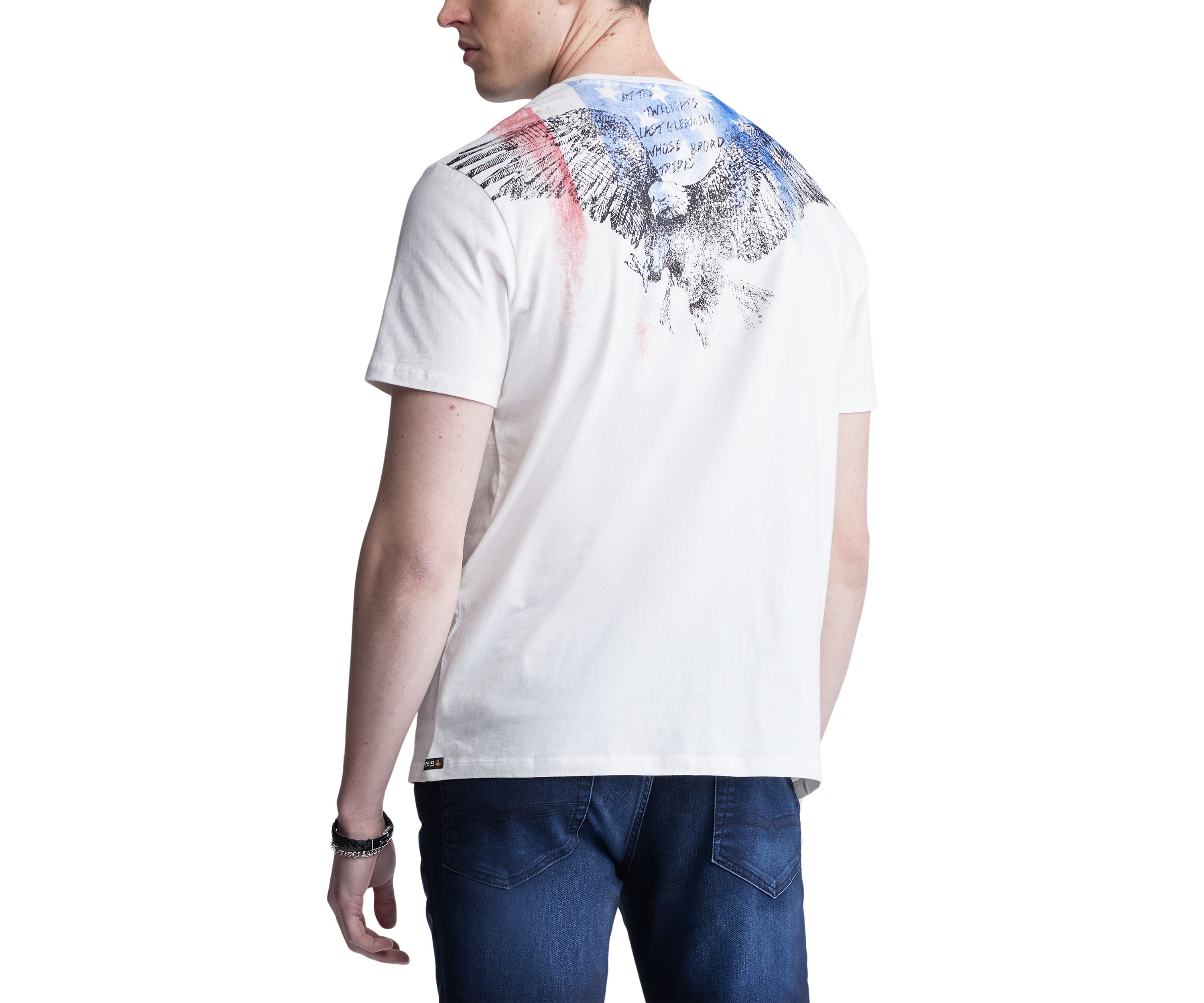Short Sleeve graphic Mens T-Shirt, White - BM24352
