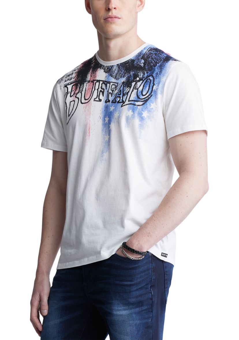 Short Sleeve graphic Mens T-Shirt, White - BM24352
