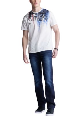 Short Sleeve graphic Men's T-Shirt, White - BM24352