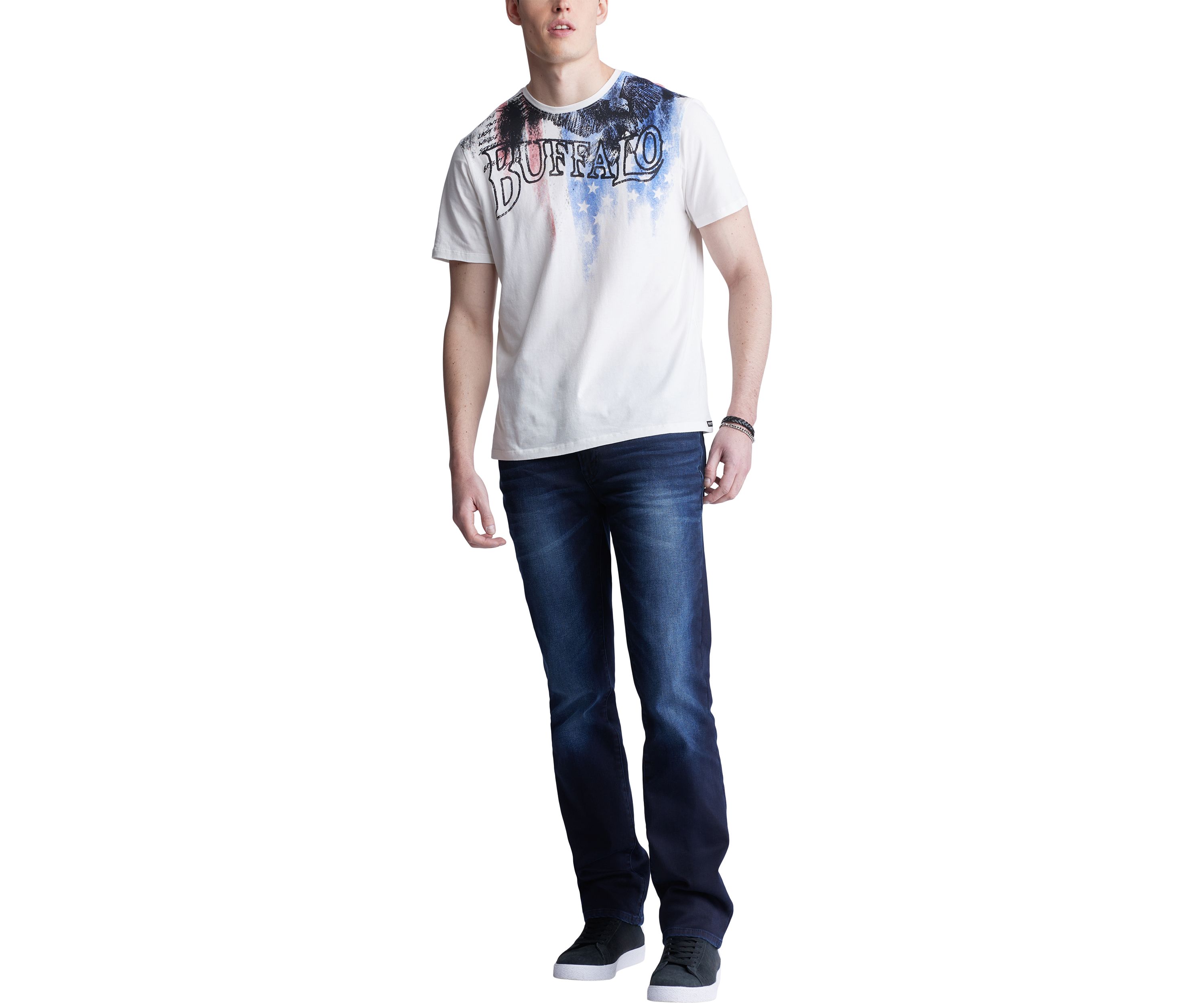 Short Sleeve graphic Mens T-Shirt, White - BM24352