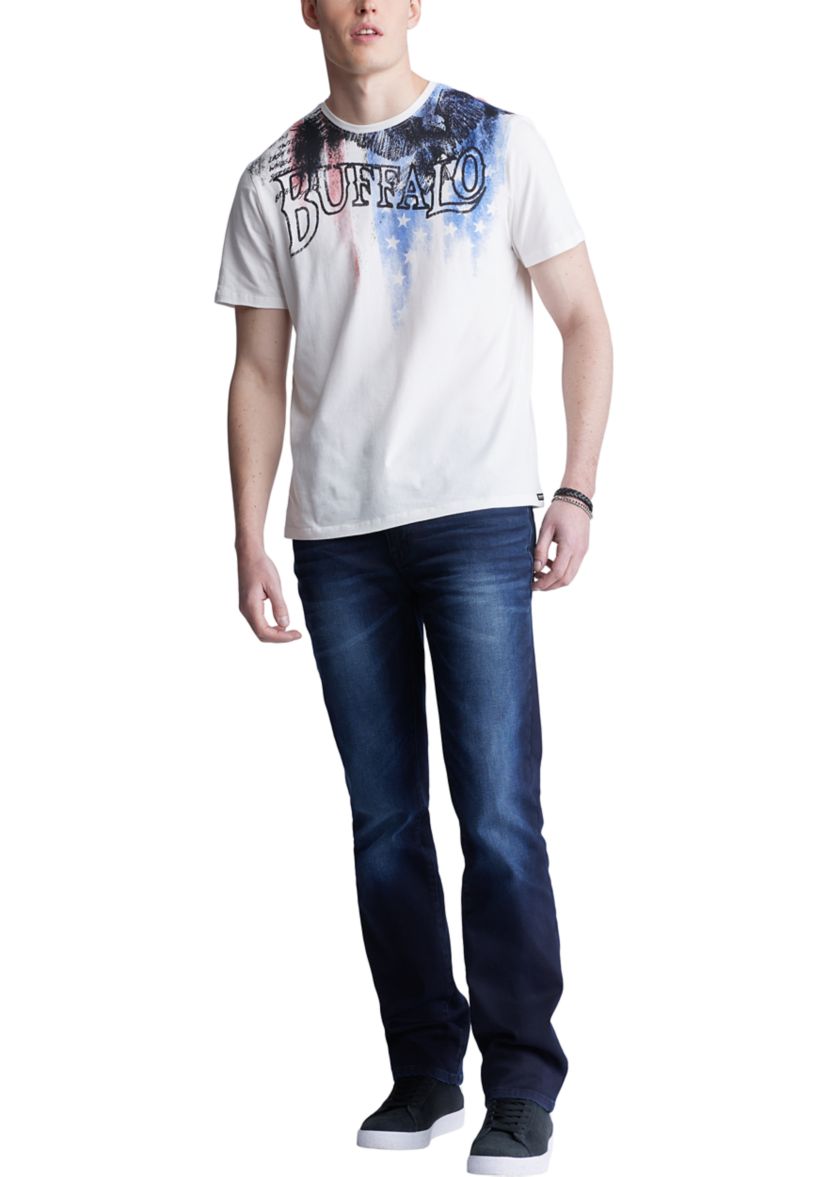 Short Sleeve graphic Mens T-Shirt, White - BM24352