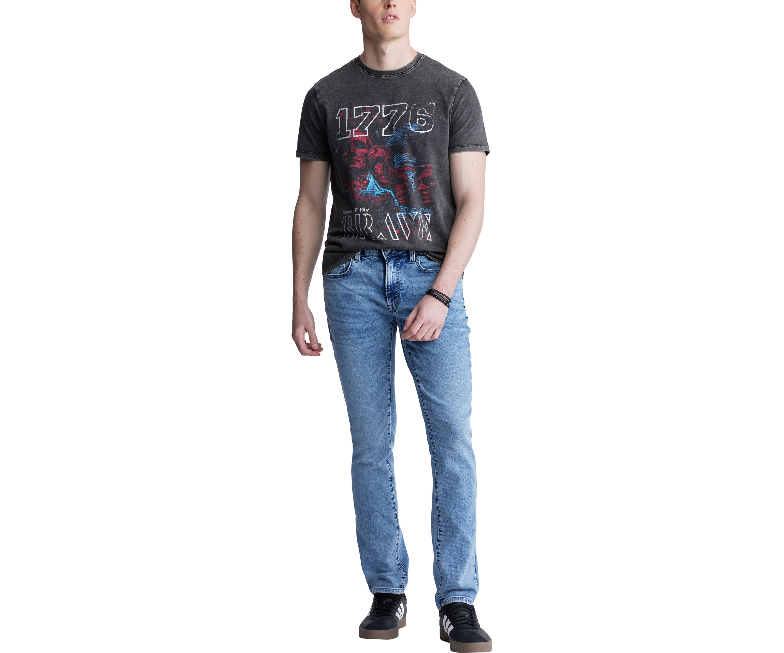 Short Sleeve graphic Mens T-Shirt, Black Vintage - BM24353