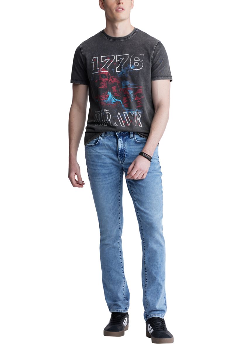 Short Sleeve graphic Mens T-Shirt, Black Vintage - BM24353