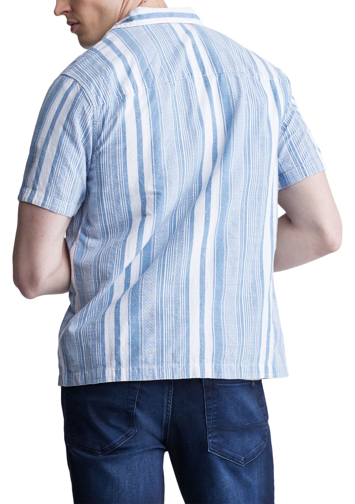 Mens Short Sleeve Striped Shirt