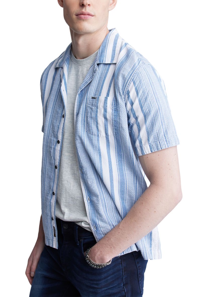 Mens Short Sleeve Striped Shirt