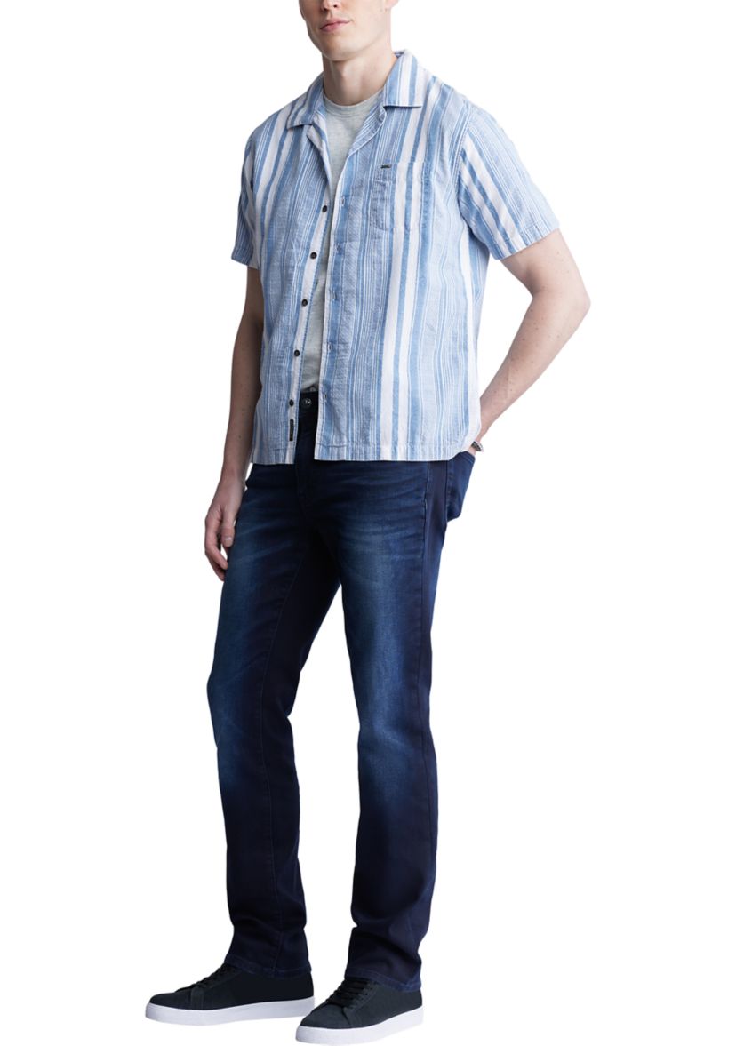 Mens Short Sleeve Striped Shirt