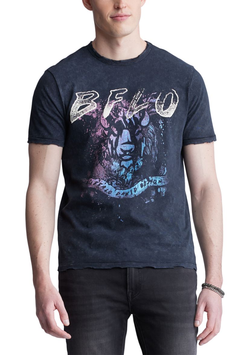 Mens Short Sleeve Graphic T-Shirt, Black