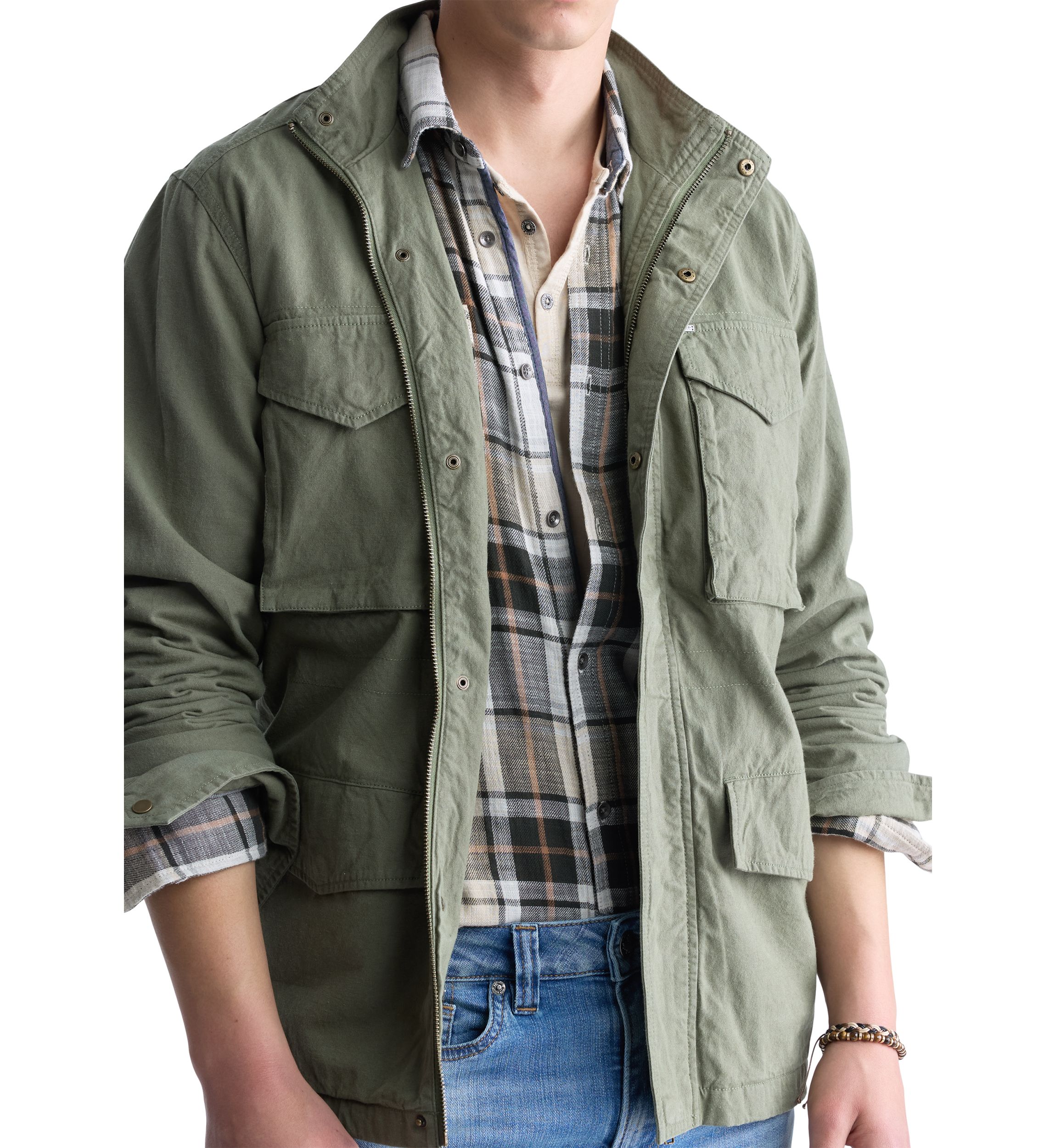 Jafom Mens Utility Jacket with Pockets 