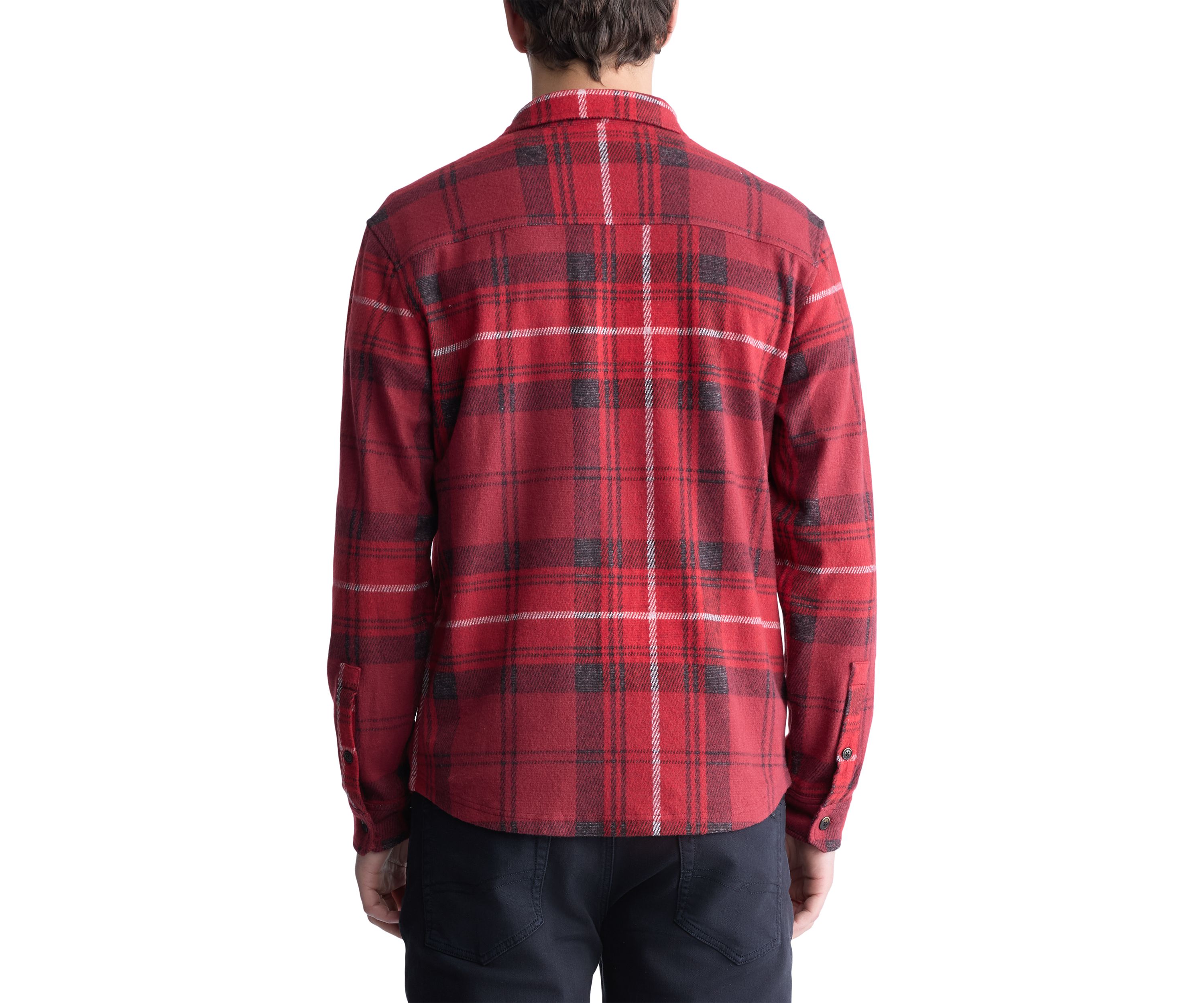 Mens Samme Plaid Printed Blanket Shirt