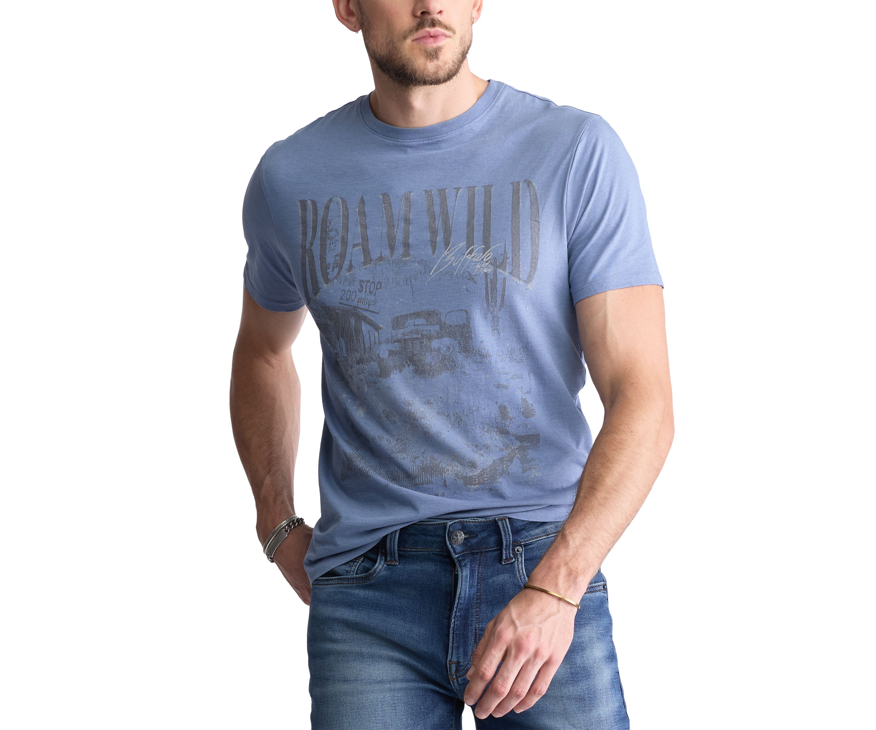 Mens Tice Short-Sleeved Graphic T-Shirt, Coronet Blue