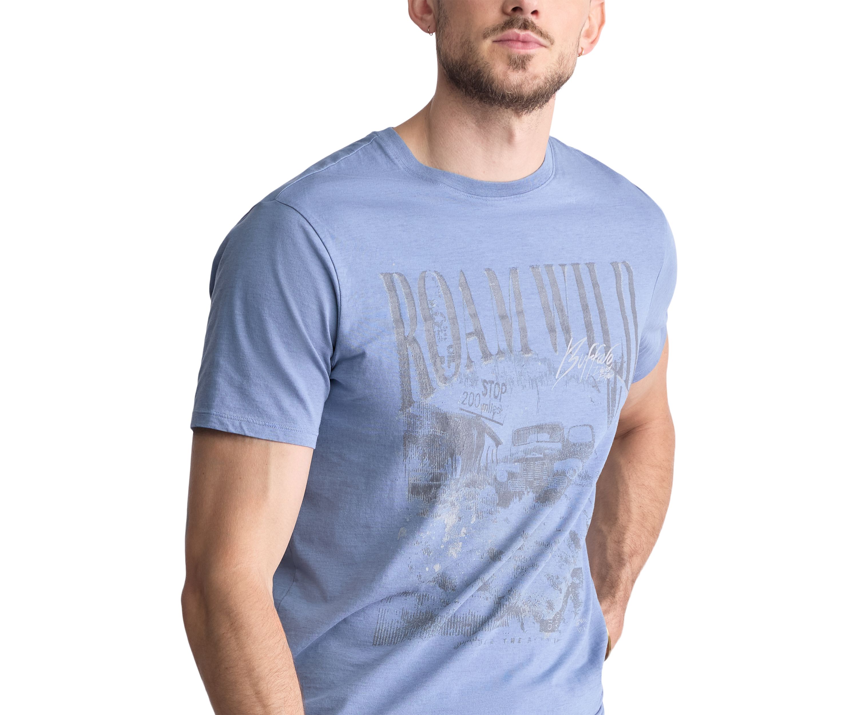Mens Tice Short-Sleeved Graphic T-Shirt, Coronet Blue
