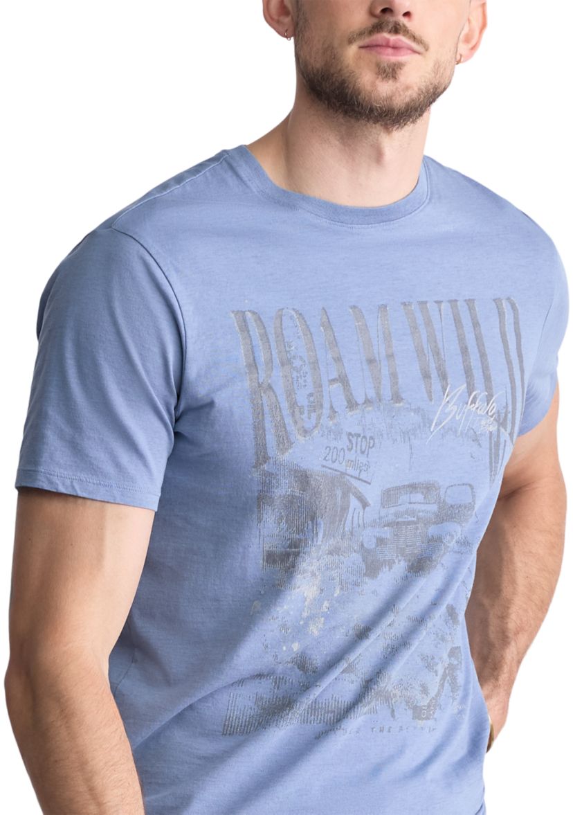 Mens Tice Short-Sleeved Graphic T-Shirt, Coronet Blue