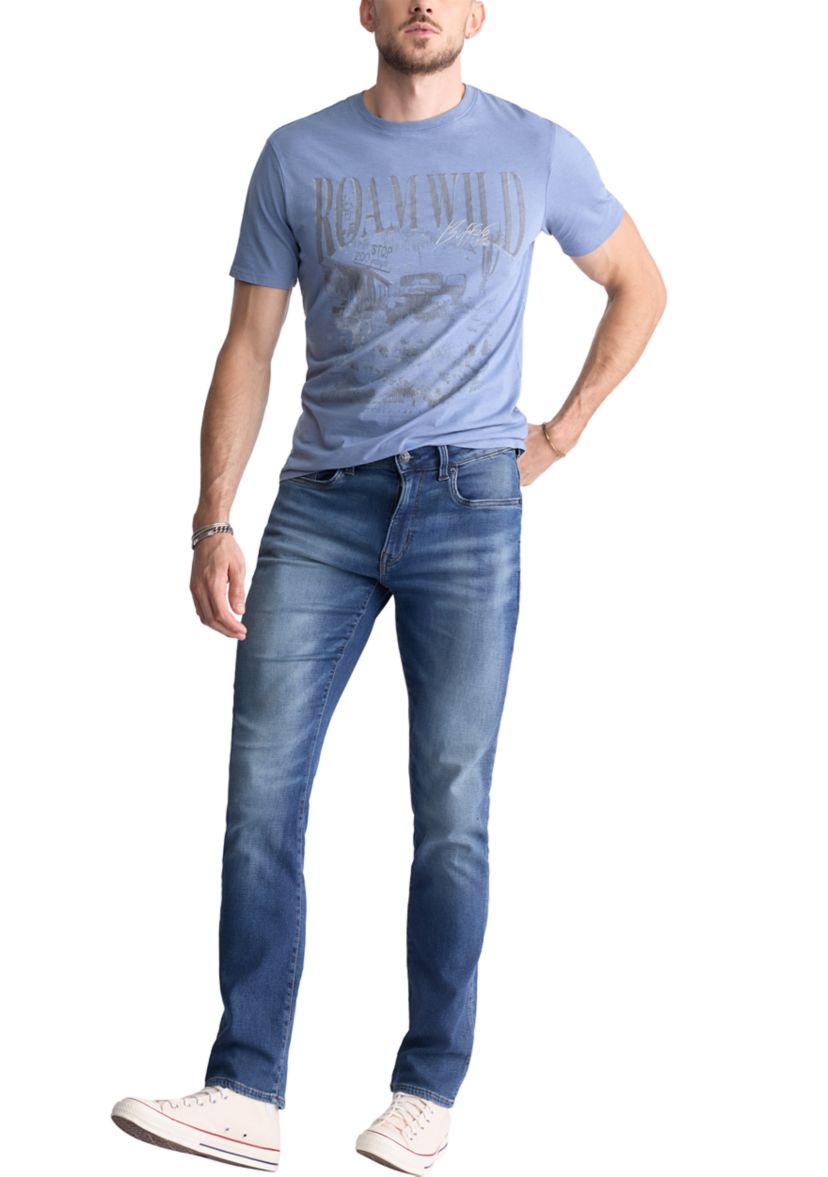 Mens Tice Short-Sleeved Graphic T-Shirt, Coronet Blue