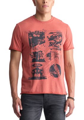 BUFFALO DAVID BITTON® Men’s Short Sleeve Graphic T-Shirt, Red | belk