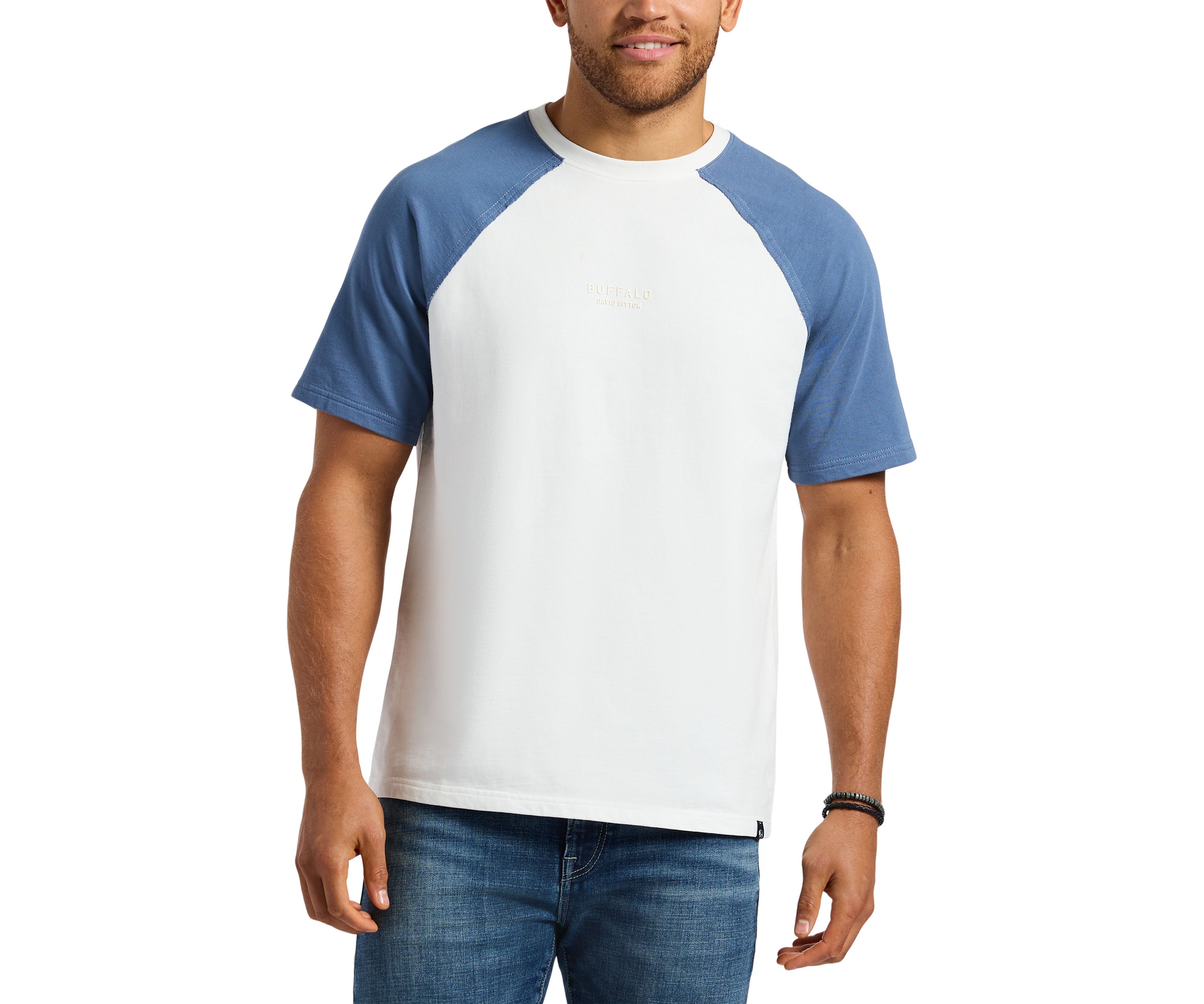 Mens Killabee Raglan French Terry T-Shirt with Contrast Sleeves