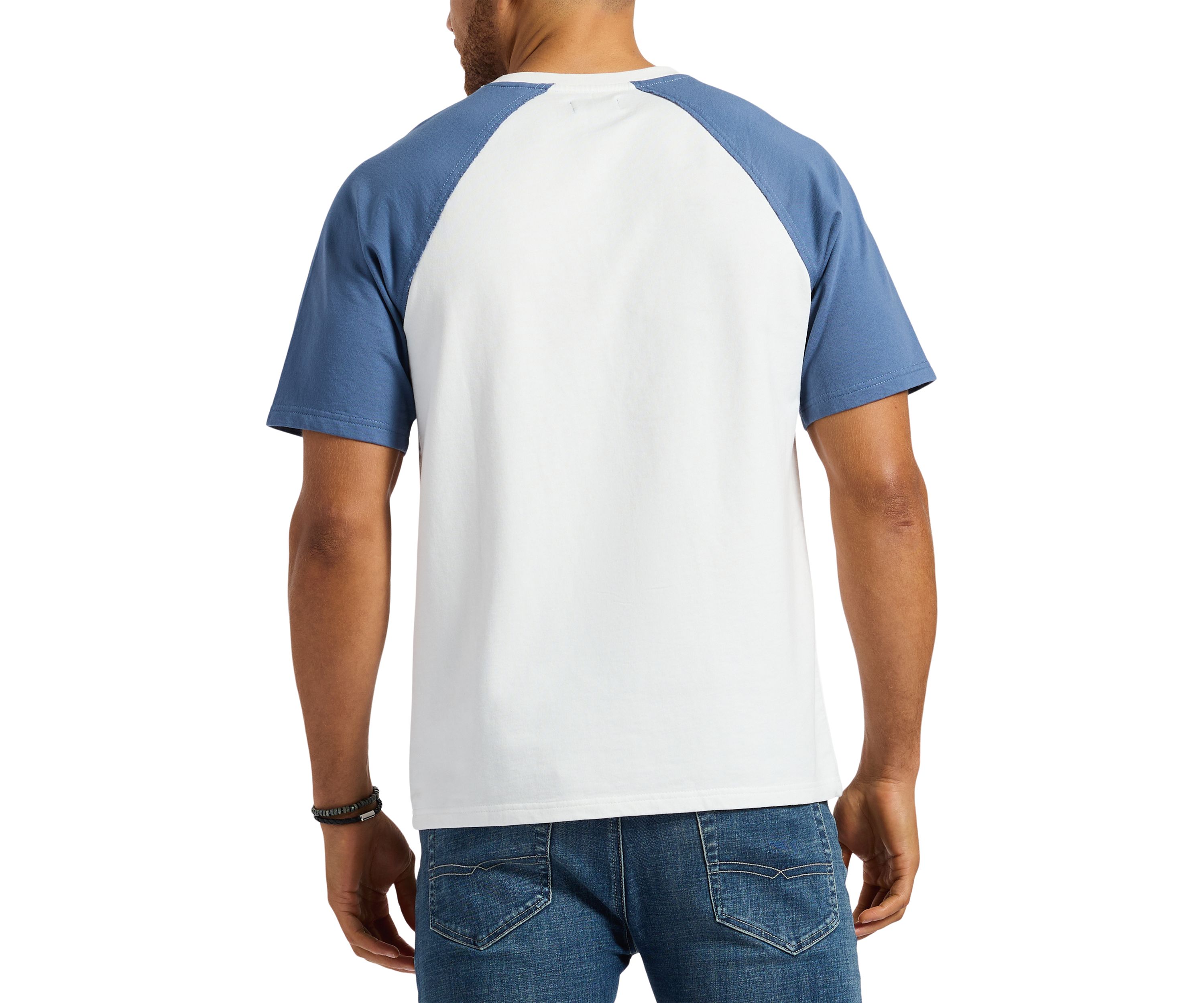 Mens Killabee Raglan French Terry T-Shirt with Contrast Sleeves