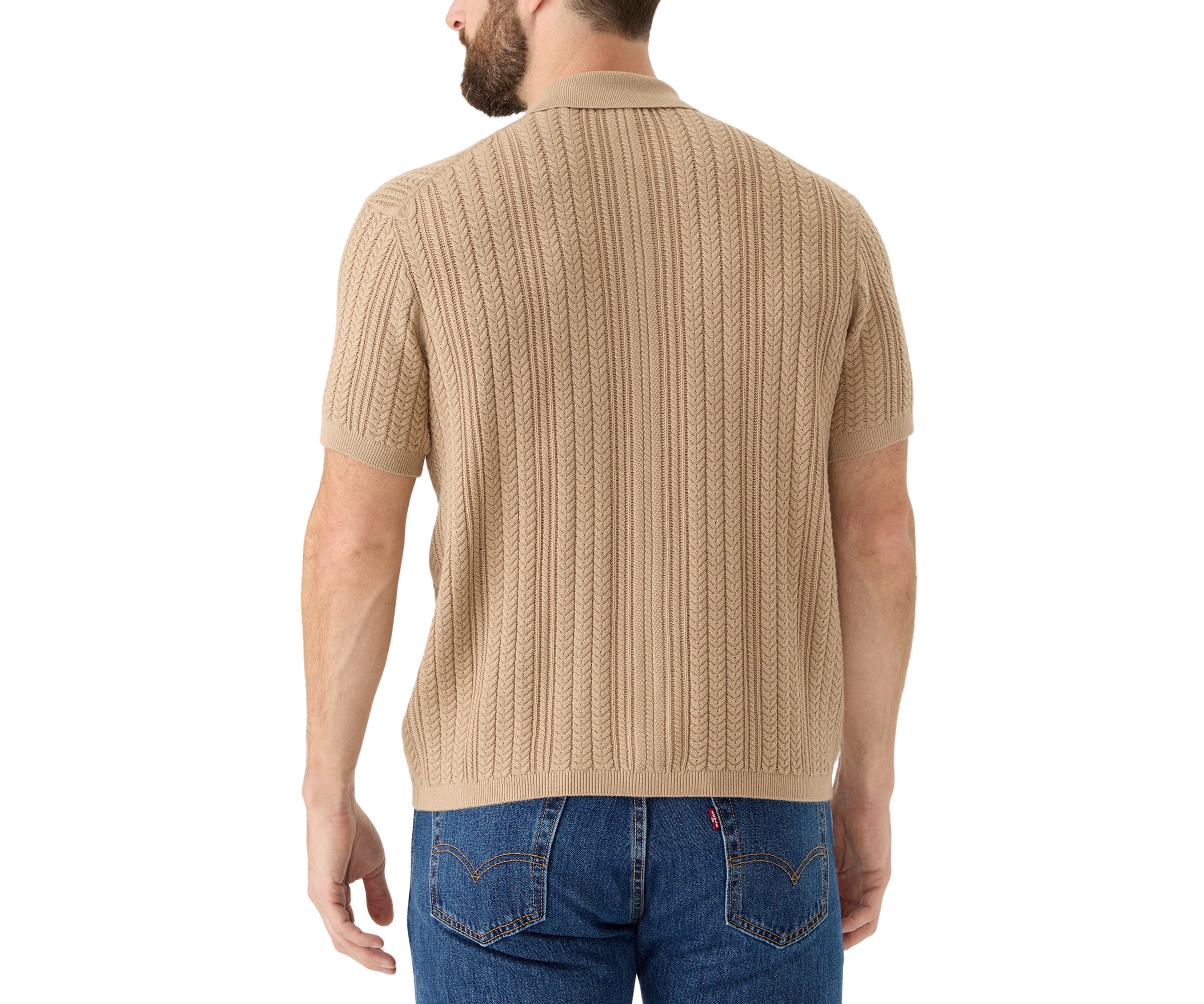 Mens Wasko Knit Button Up Shirt
