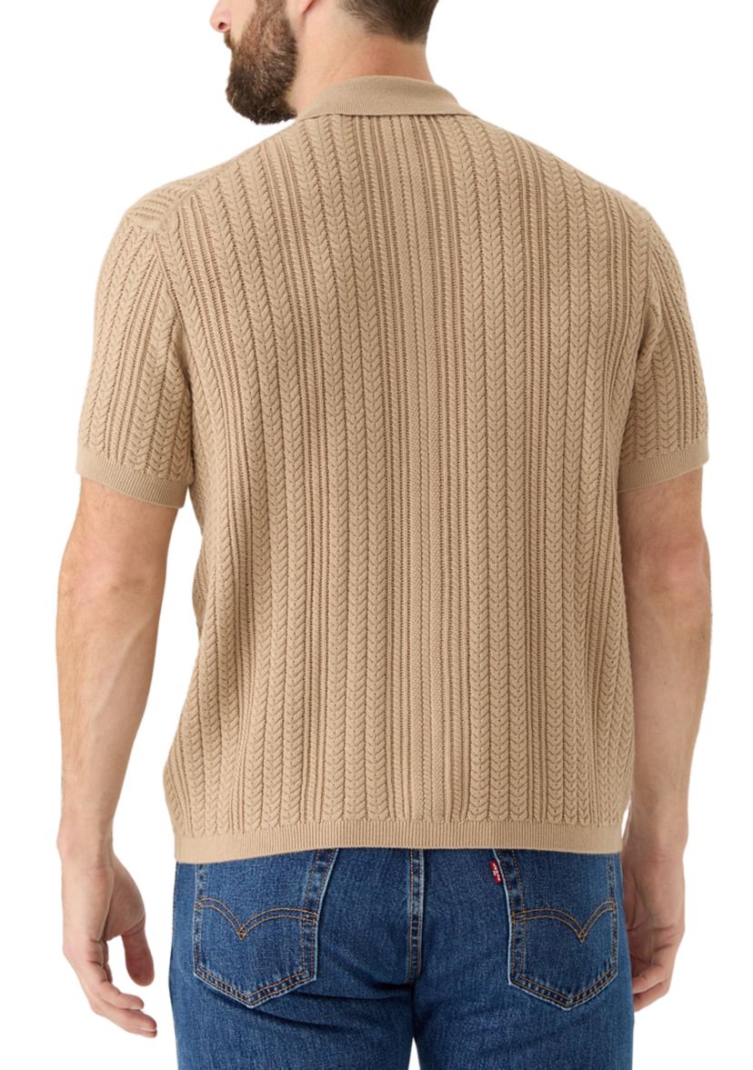 Mens Wasko Knit Button Up Shirt