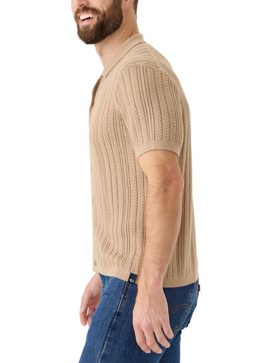 Mens Wasko Knit Button Up Shirt
