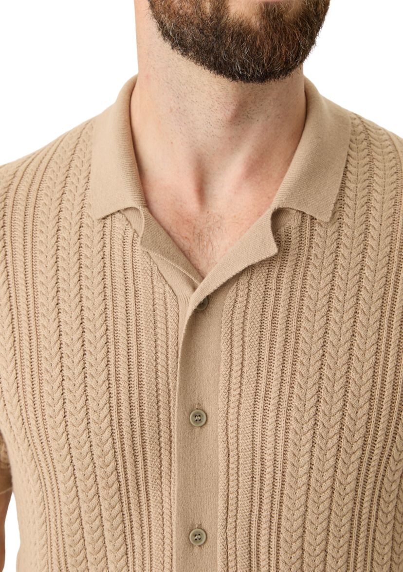 Mens Wasko Knit Button Up Shirt