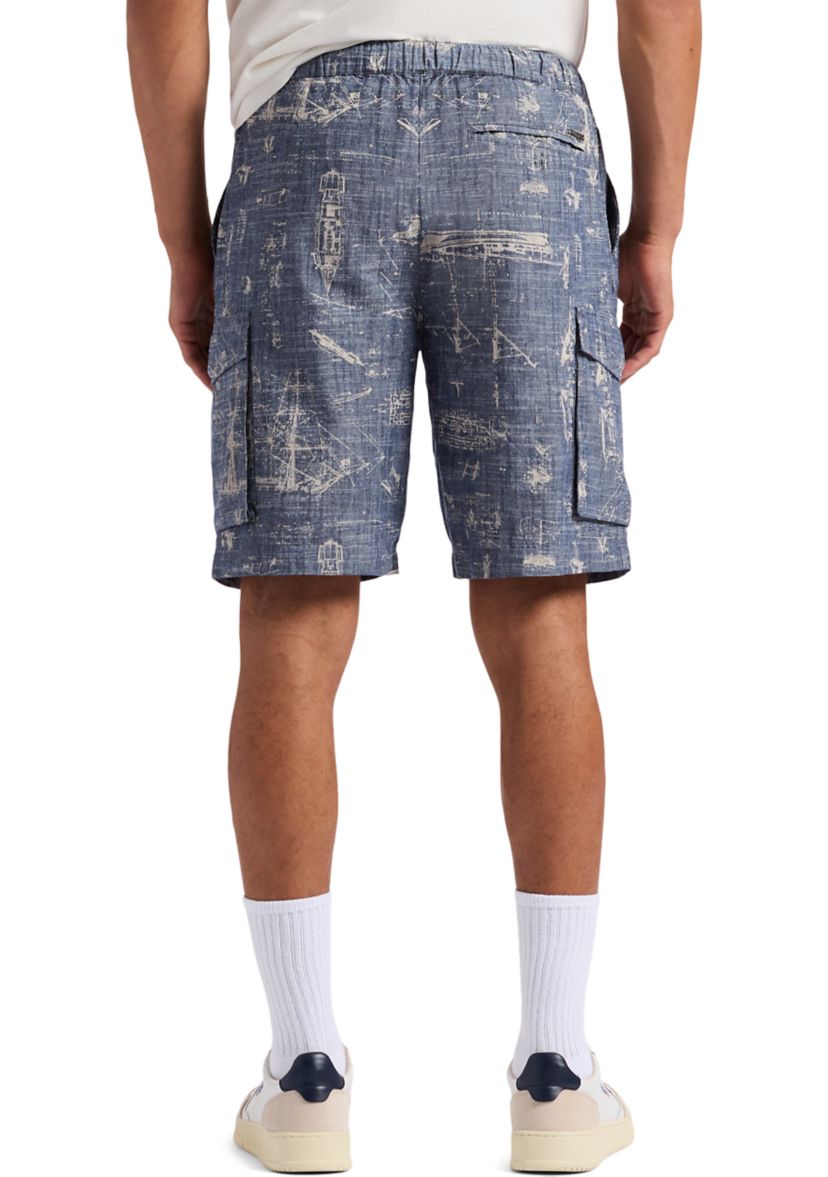 Mens Halten Relaxed Fit Printed Cargo Shorts