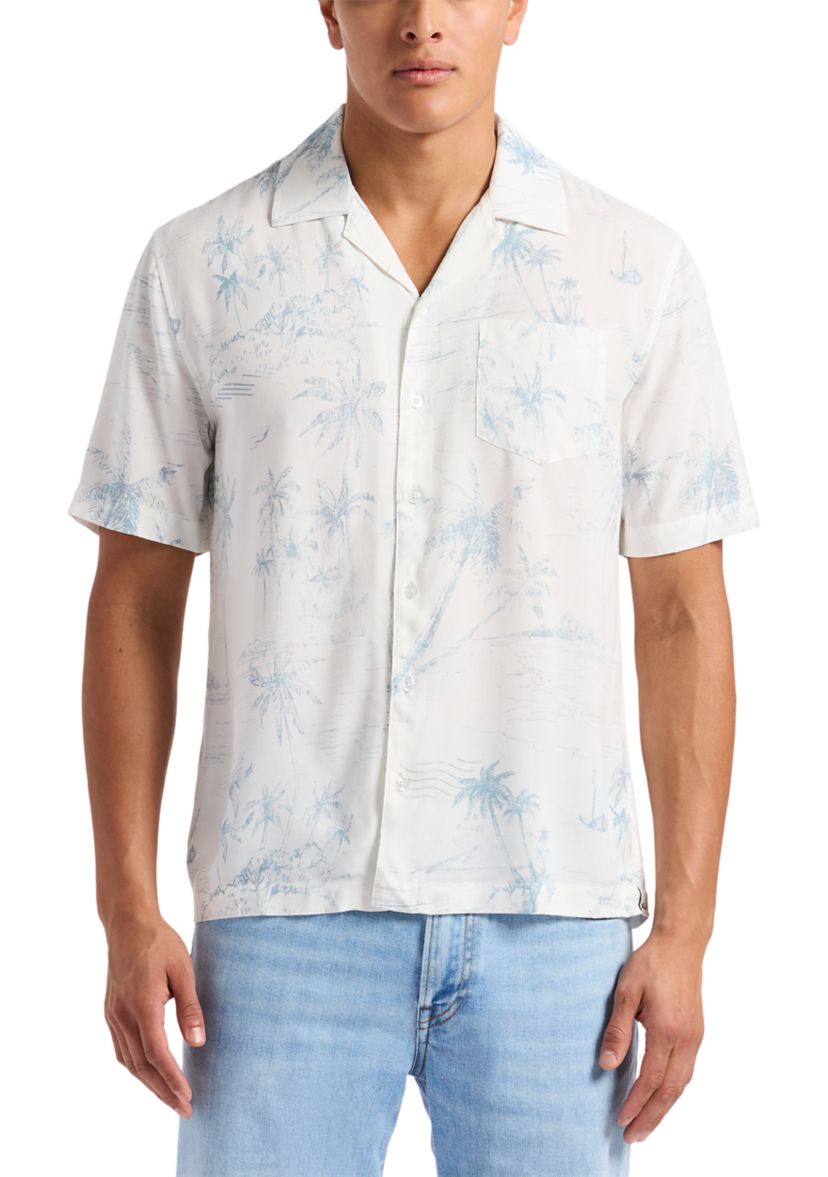 Mens Sandro Short-Sleeve Button Up