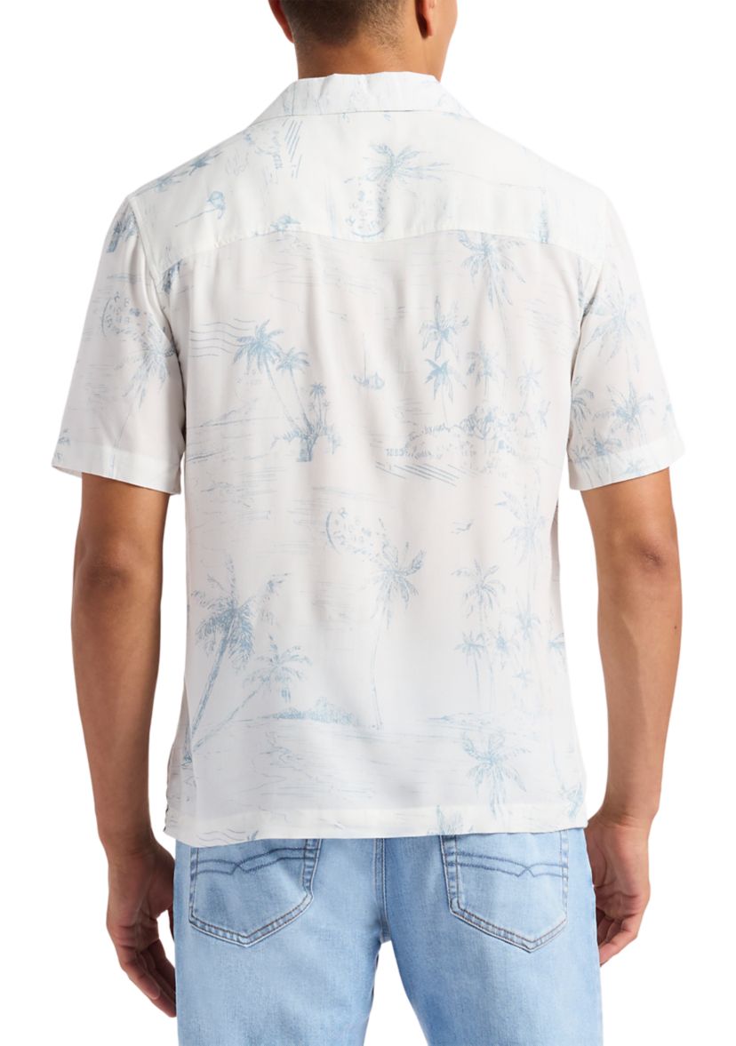 Mens Sandro Short-Sleeve Button Up