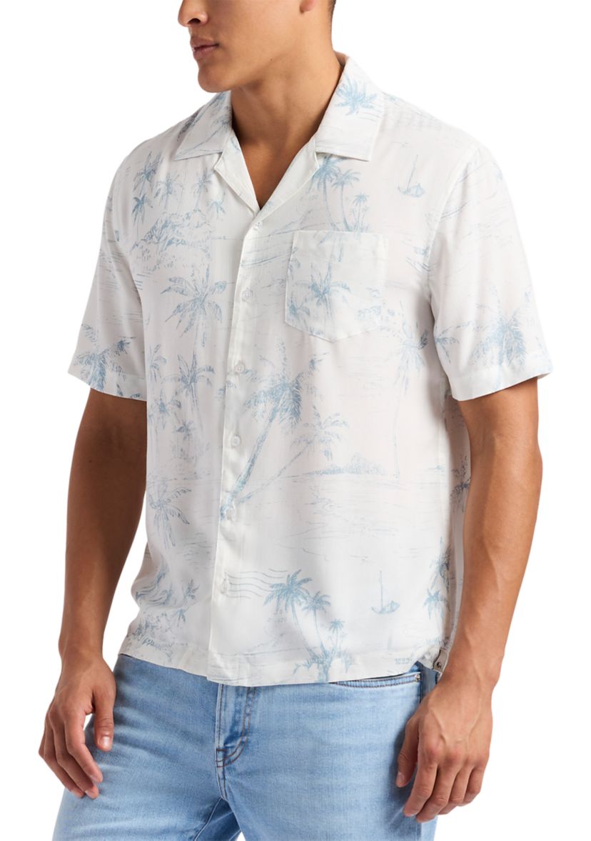Mens Sandro Short-Sleeve Button Up